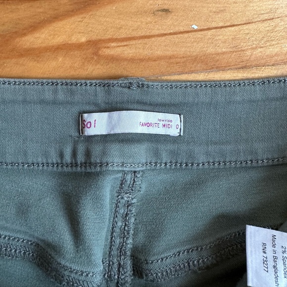 Army green/grey jean shorts by Sol - Picture 5 of 5